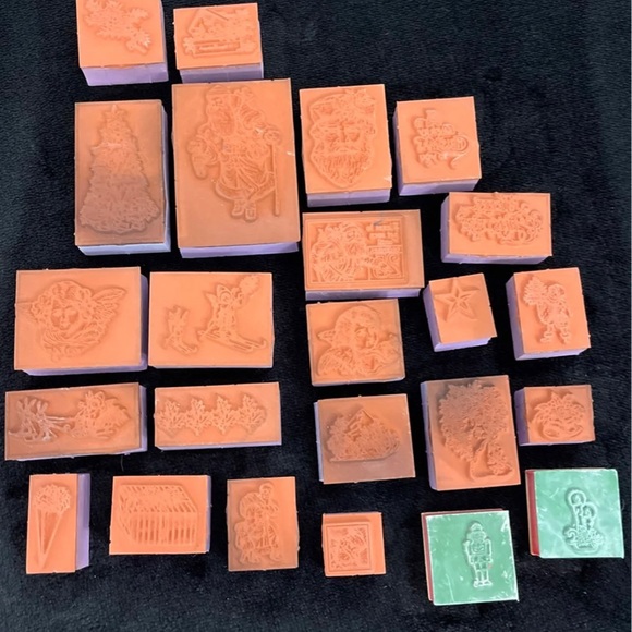 Rubber Stamps x 24 (Christmas/Holiday) - Picture 6 of 6